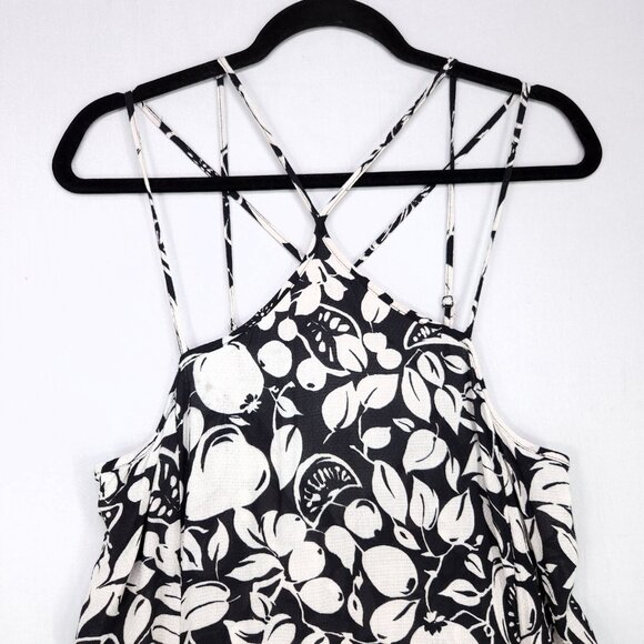 By Anthropologie Sheer Mini Dress Size XS Low Back Strappy Halter Coverup - Picture 5 of 13